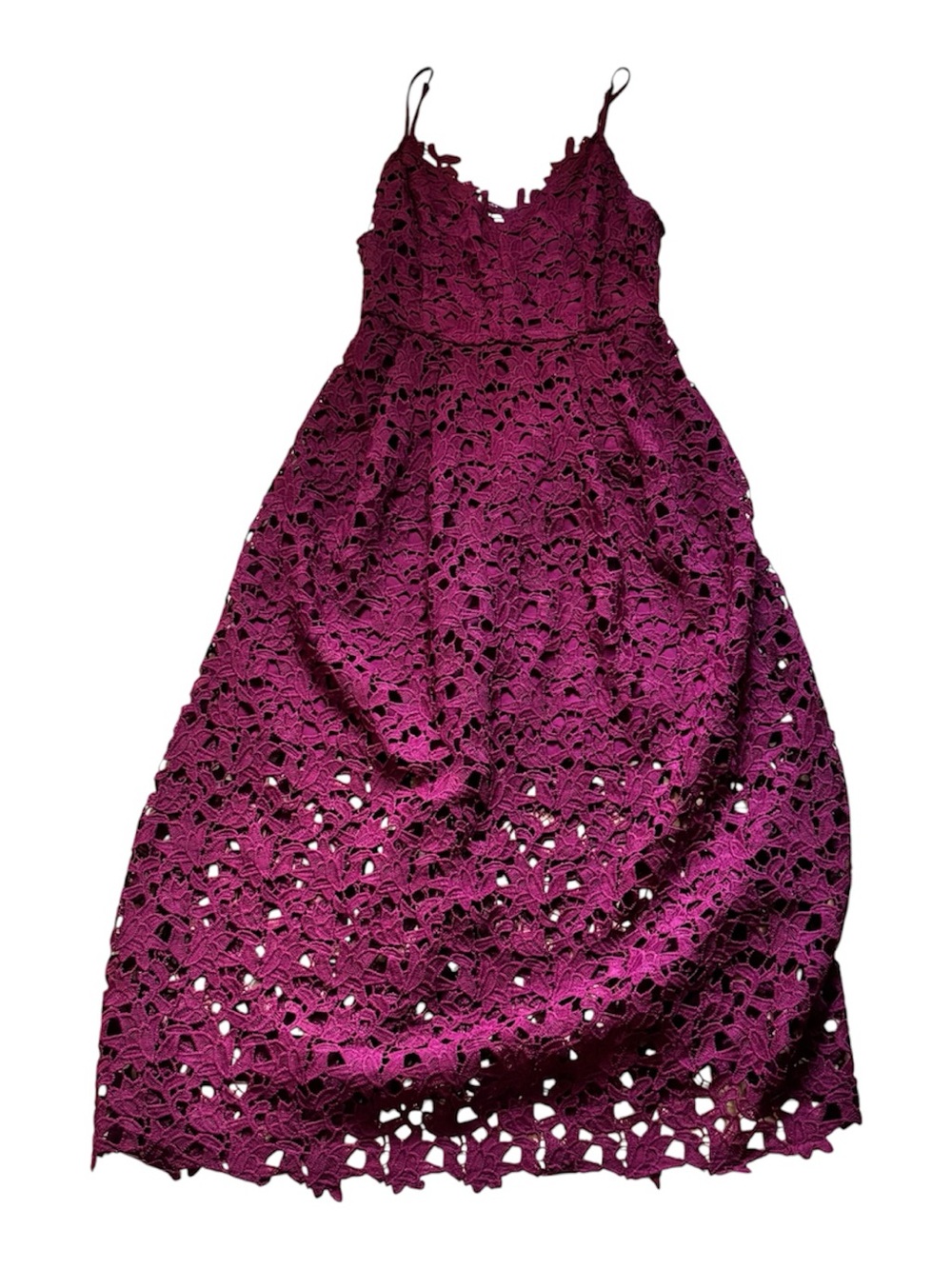 ASTR the Label Midi Lace Dress Wine Red Womens Size Small Burgundy Classy - Picture 2 of 5